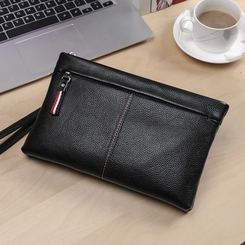 BAQI Brand Men Handbags Men Wallets Clutch Bag Genuine Leather Cowhide High Quality 2019 Fashion Bag Men Coin Purse Card Holder