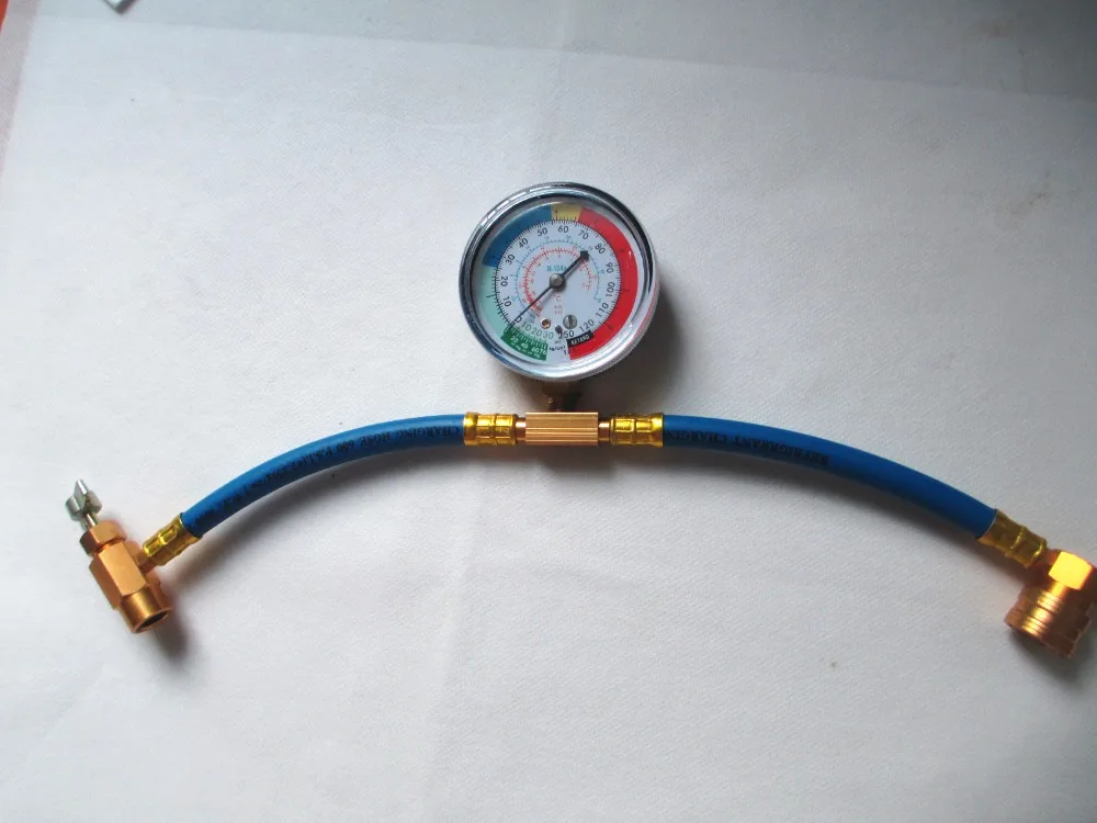 

New R134a Recharge Measuring Hose Gauge Adapter A/C Refrigerant Charging Pipe