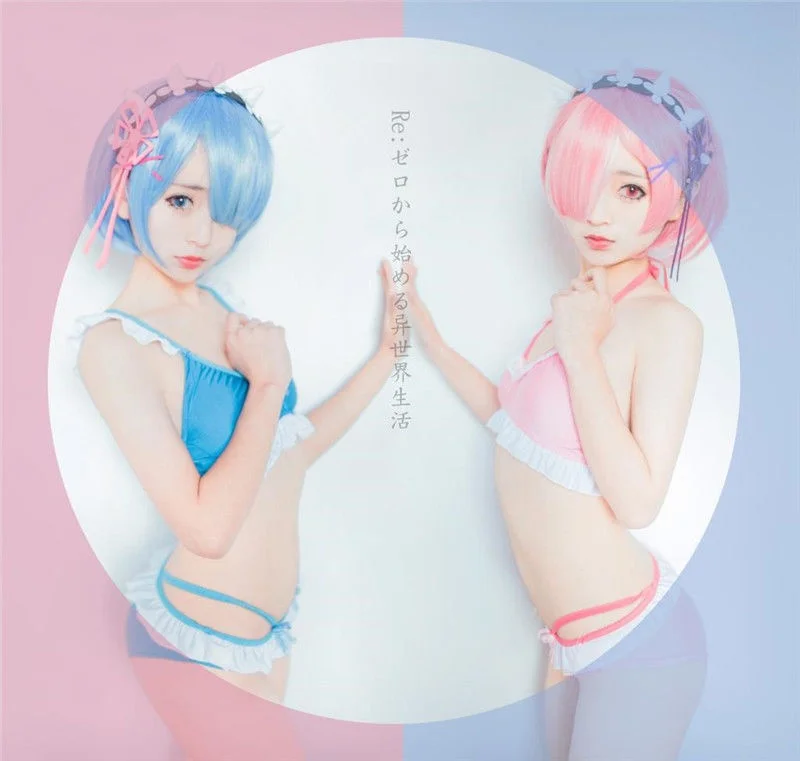 Re:Zero Ram Rem костюмы для косплея комплекты бикини бюстгальтер нижнее белье штаны