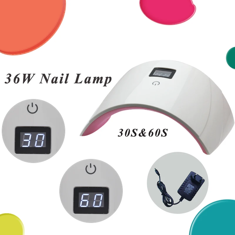 

Arte Clavo UV Led Nail Lamp 36W For All Gels 30S 60S Timer Nail Gel Manicure Nail Dryers Automatic Sensor Smart Touch Button