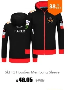 Толстовки для мужчин Sktt1 Faker светоотражающий пуловер с длинным рукавом S7 Telecom толстовки хлопок Skt Wolf Skt T1 Униформа пальто для женщин Z40