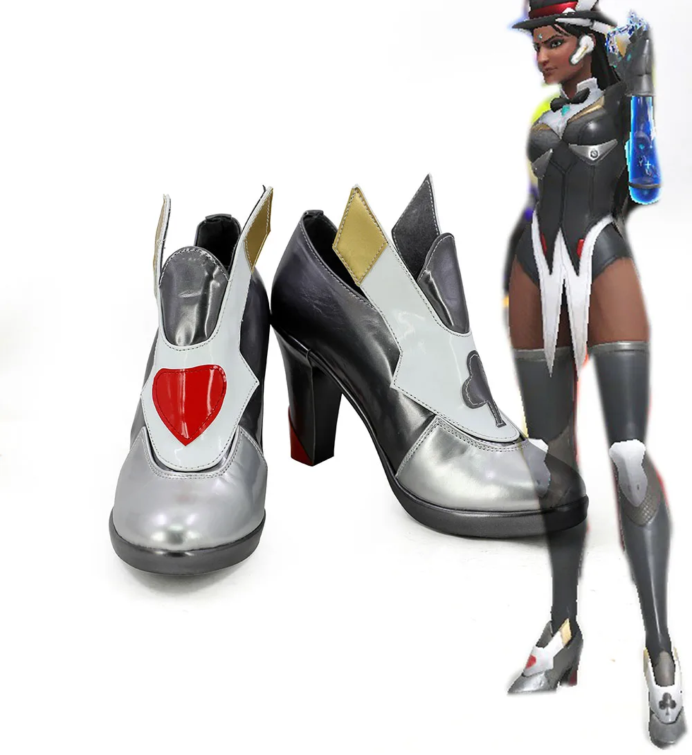 Symmetra обувь Косплэй Горячая игры OW симметра Сатья васвани ботинки для