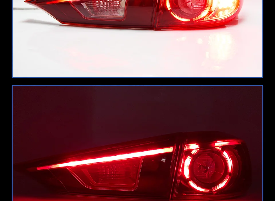 AKD Тюнинг автомобилей задние фонари для Mazda 3 Мазда 3 Axela- задние фонари светодиодный DRL ходовые огни Противотуманные фары с ангельскими глазками задние фонари