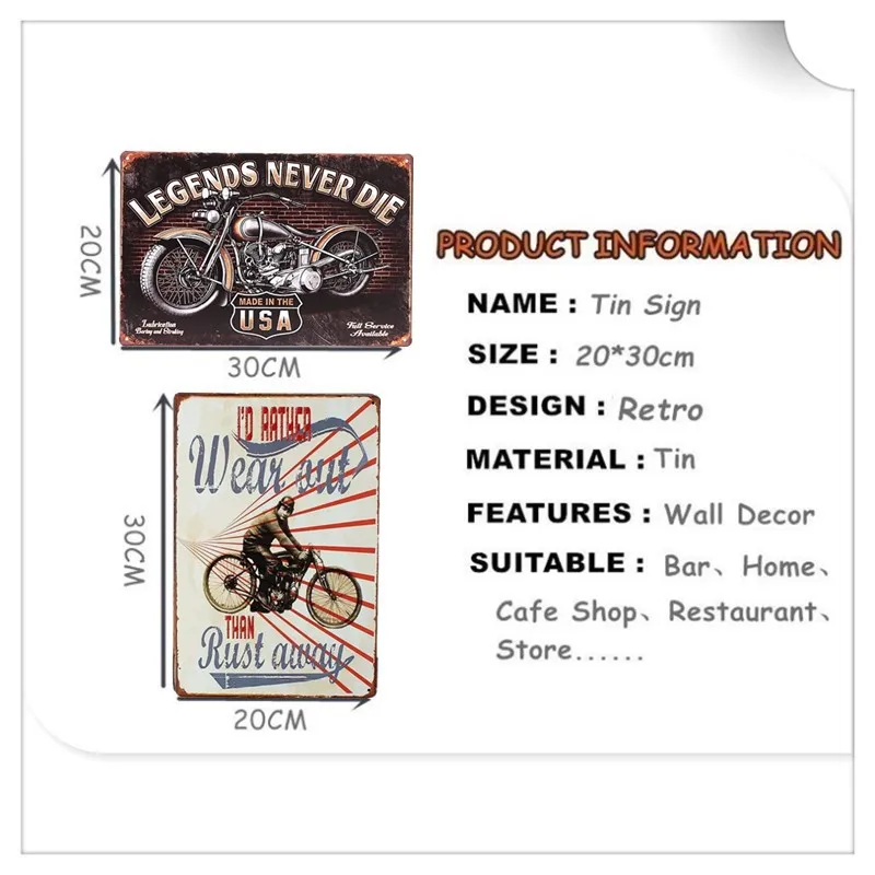 RIDING IS FUN Vintage Tin Sign Bar pub home Wall Decor Retro Metal Art Poster | Дом и сад