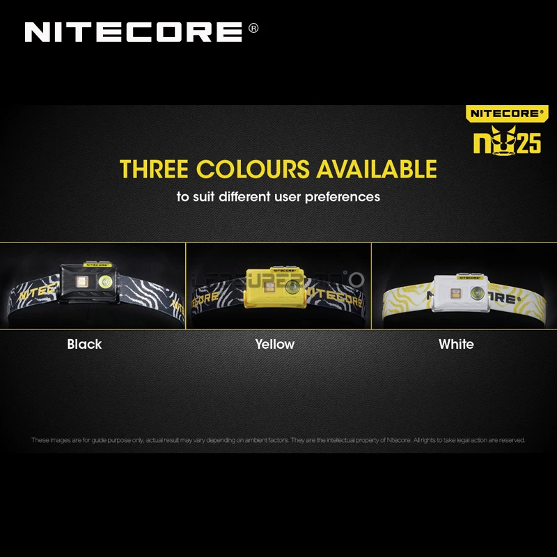 Nitecore NU25 CREE XP-G2 S3 светодиодный налобный фонарь с тремя выходами Micro-USB встроенный литий-ионный аккумулятор