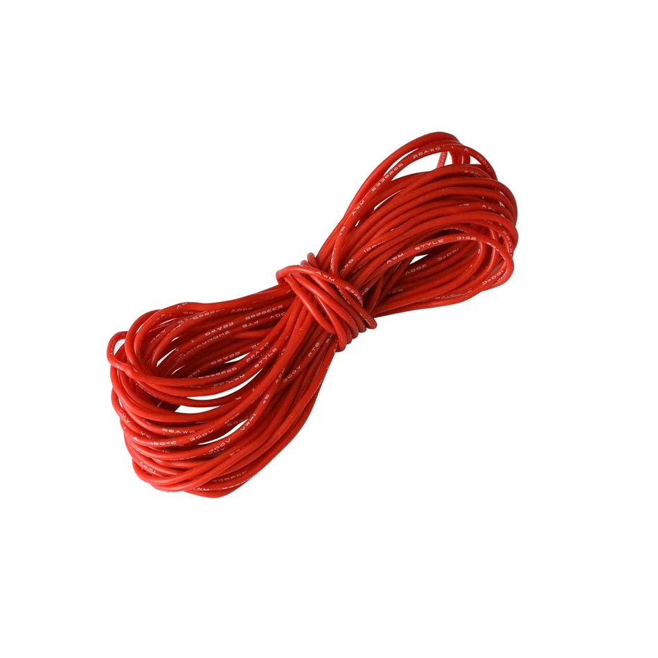 Фото Силиконовый провод 26 AWG UL3132, многожильный провод, гибкий, 7 калибр, 300 В, луженая медная резина, изолированный Электрический провод №2
