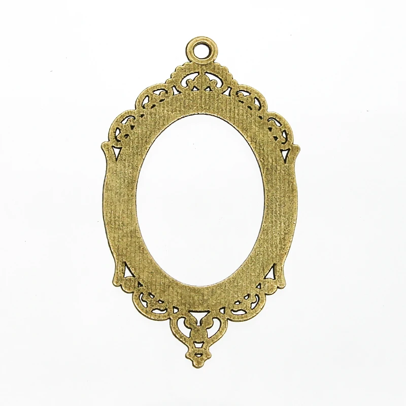 6PCS 30*40mm Pendant Oval Antique Bronze Gold Plated Cameo Convex Base Inlay Tray DIY Jewelry | Украшения и аксессуары