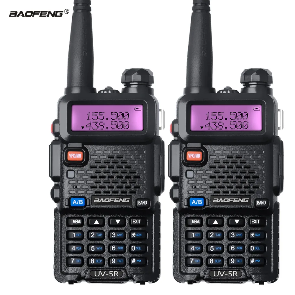 2 шт. Baofeng UV 5R Двухдиапазонная рация UV5R CB радио FM 128CH VOX Ham радиостанция