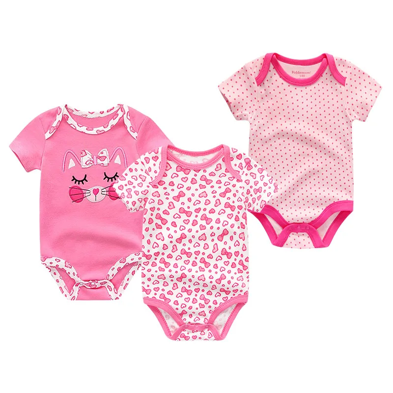baby girls clothes50 3 шт./лот; Одежда для новорожденных девочек и мальчиков; высококачественные милые детские комбинезоны из хлопка с короткими рукавами; Roupas de bebe Infantil; костюмы - Цвет: baby girls clothes50