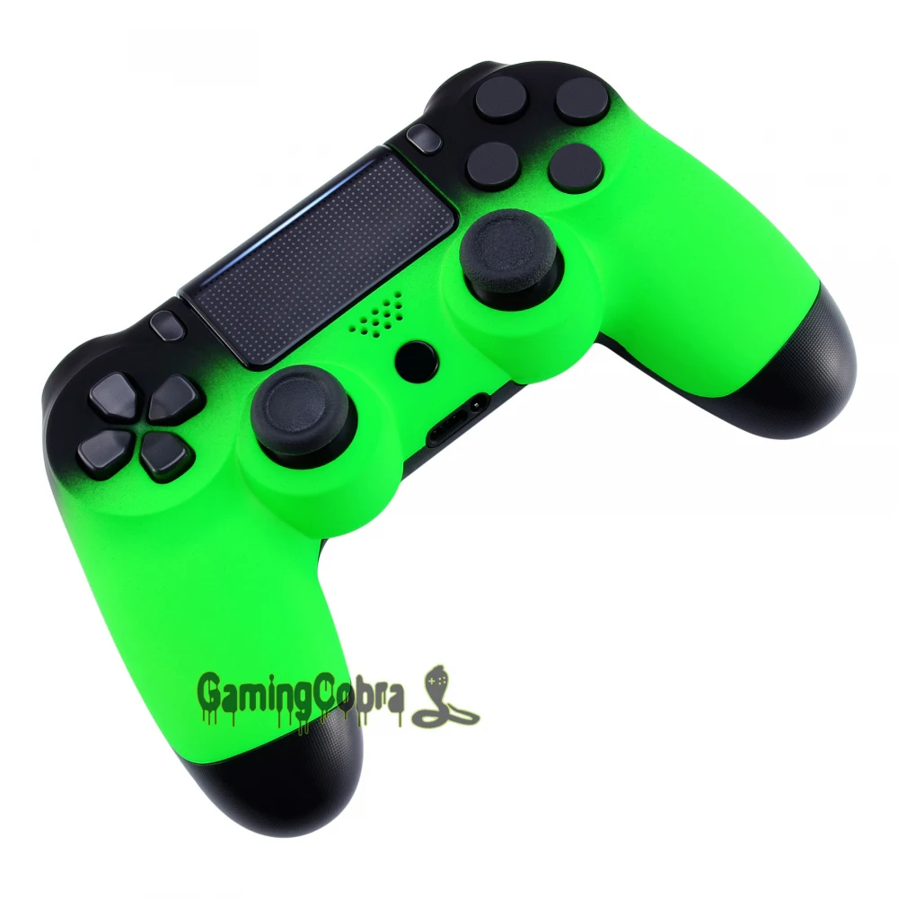 Тени Soft Touch зеленый спереди Корпус в виде ракушки Лицевая панель для PS4 Slim/для PS4 Pro контроллер(JDM-040 JDM-050 JDM-055)-SP4FX09