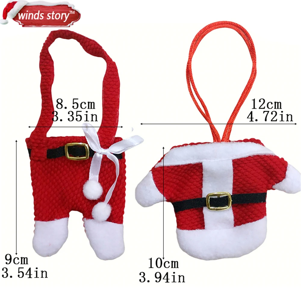 12 шт. костюм Санты Рождественский для папы столовые приборы держатель вилка