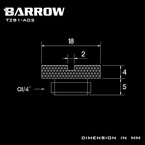 Торцевая крышка Barrow G1/4 &quot облегающая TZS1 A02|fittings barrow|barrow fittingg1/4 fitting |