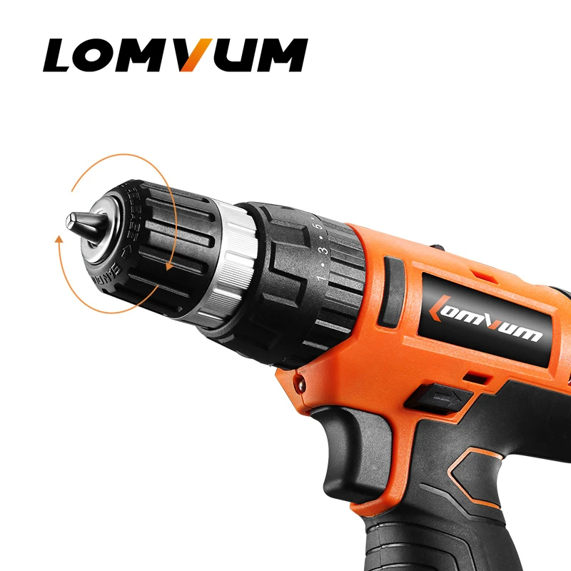 Электрическая шуруповерт LOMVUM с крутящим моментом литиевая батарея