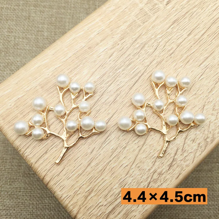 Аксессуары для волос металлическая фурнитура Золотая Серебряная жемчужная