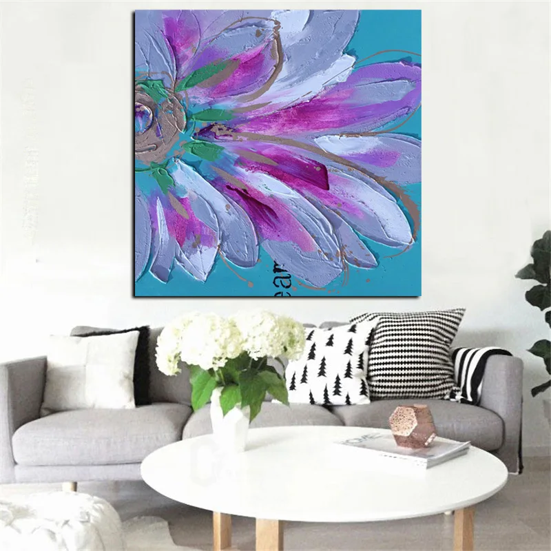 Абстрактная Хризантема акварельная картина маслом на холсте художественный