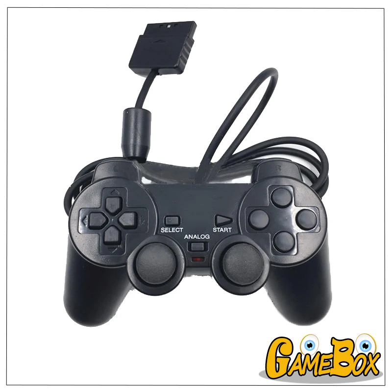 Двойная вибрация проводной игровой контроллер геймпад для PS2 Вибрационный ручка