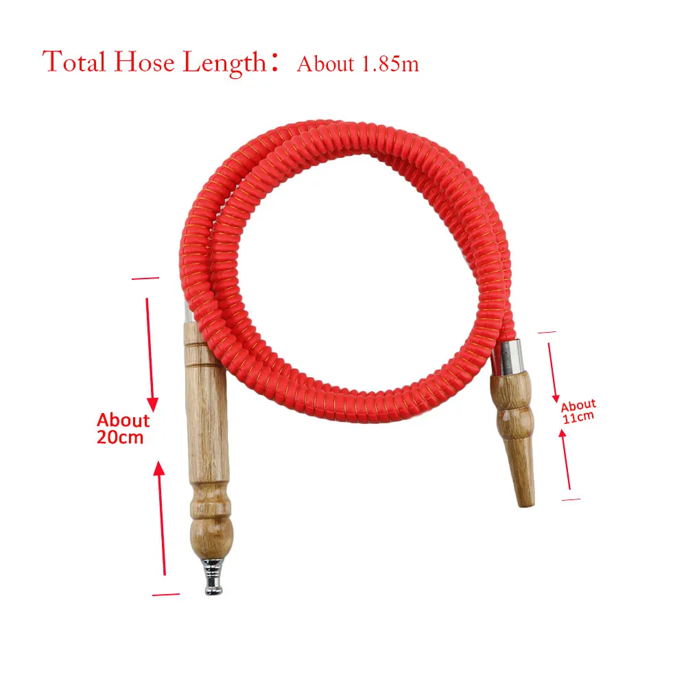 1 комплект шланг для кальяна с деревянной ручкой|Трубки и аксессуары кальяна| |