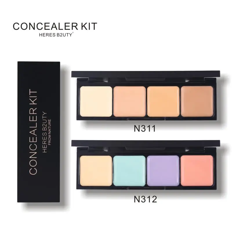 Профессиональная Палетка для корректора HERES B2UTY с полным покрытием 4 цвета