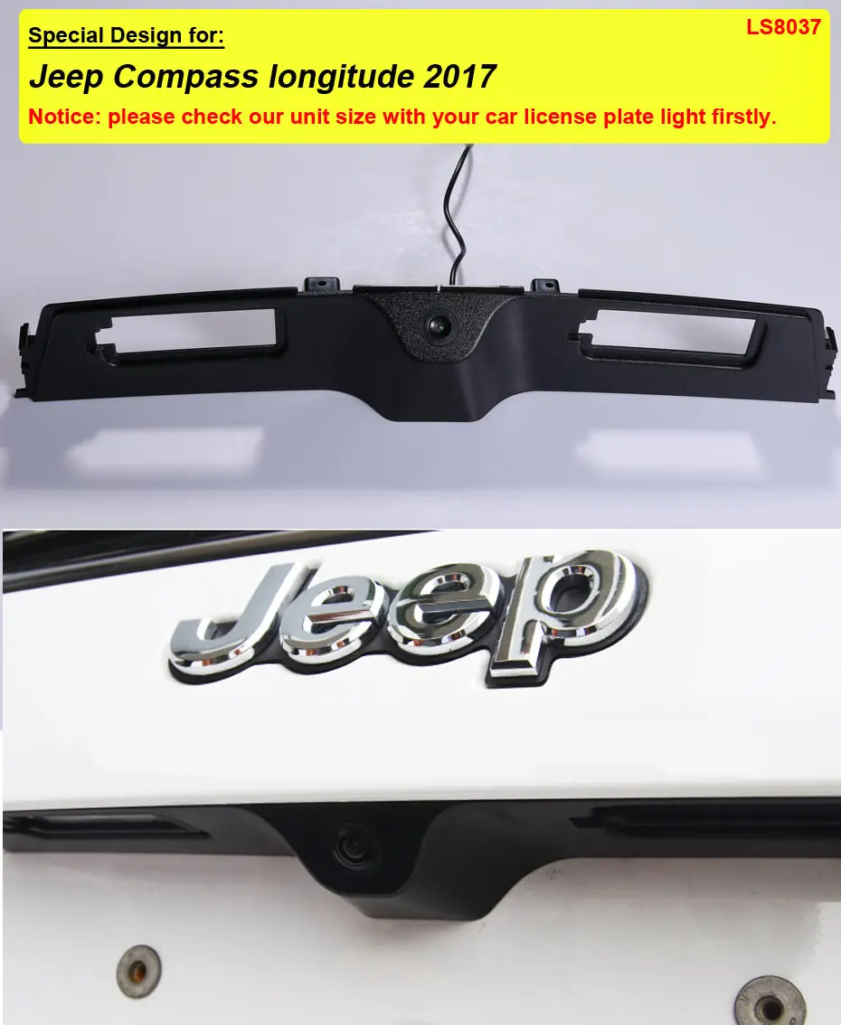 Автомобильная камера заднего вида с ручкой для багажника Jeep Compass longitude 2017