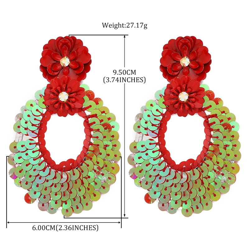 BTSETS кольца для женщин Свадебные модные богемные массивные висячие серьги