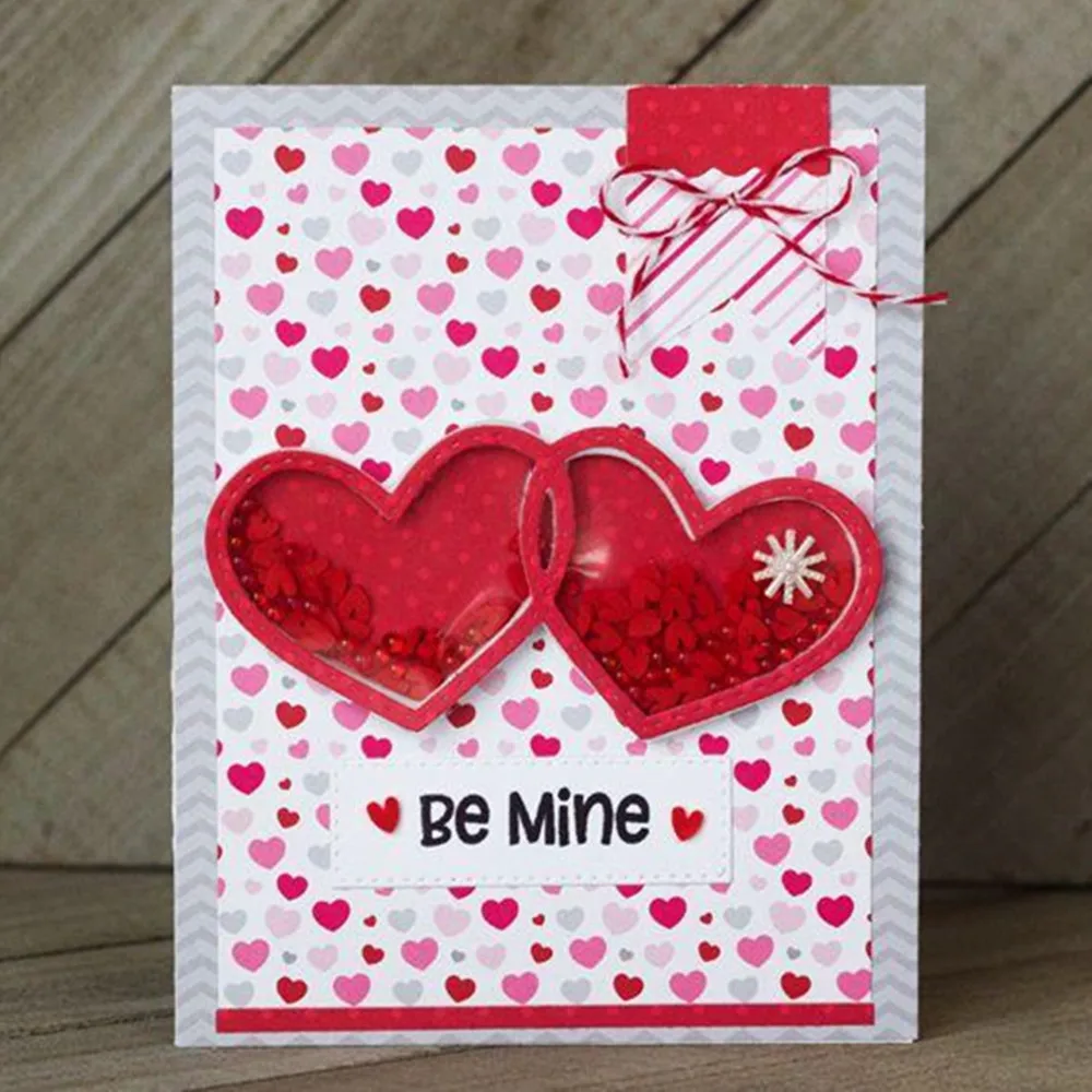 4 шт. шейкер в форме счастливых сердец металлические режущие штампы высечки форма