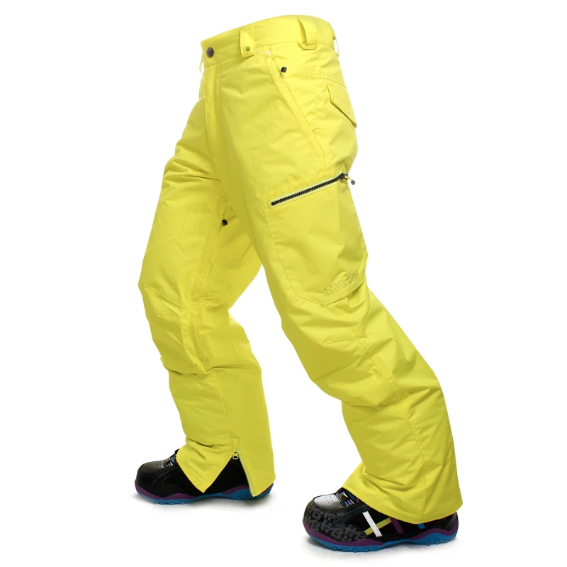 GSOU зимние высококачественные мужские лыжные штаны для сноуборда Красочные