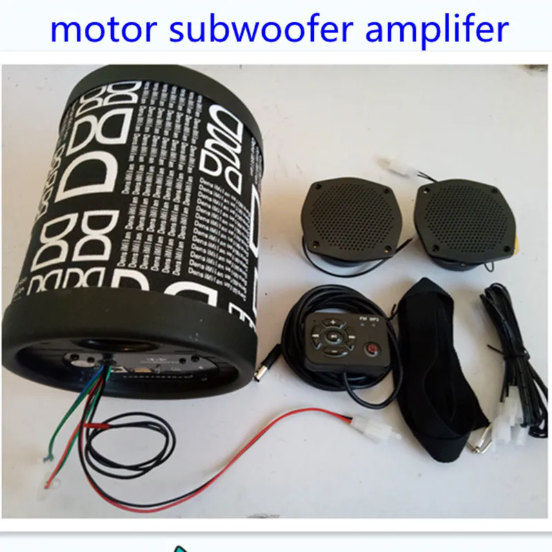 Bluetooth большой Мощность 12V Мотоцикл Усилитель Поддержка TF карты, USB мотор vechile fm-радио сабвуфер НЧ-динамик