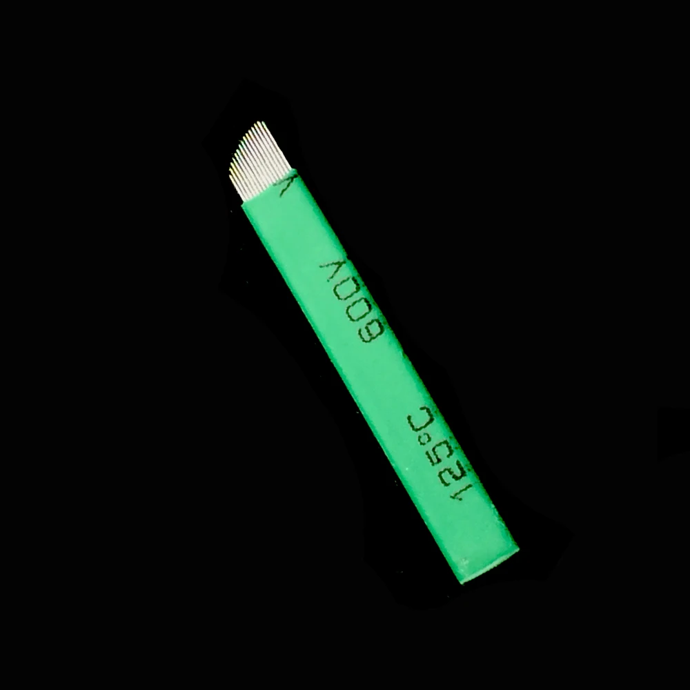 

100Pcs Lamina Tebori Flex Microblading 0.20mm 14 Pins Tattoo Needles Blades By Free Shipping