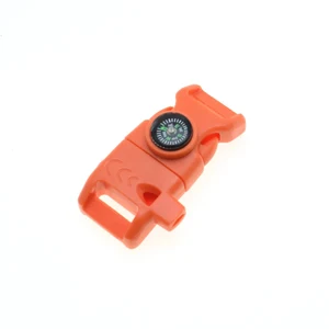 Orange 1 шт. 5/" боковый свисток Компас Пряжка скребок парашют 550 шнур Паракорд Браслет Открытый походный рюкзак наборы для выживания - Цвет: Orange