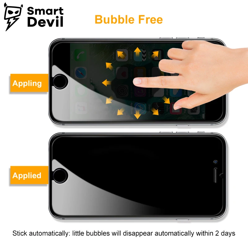 Закаленное стекло SmartDevil Anti peek Privacy для iphone 7 8 Plus защитная пленка экрана полное