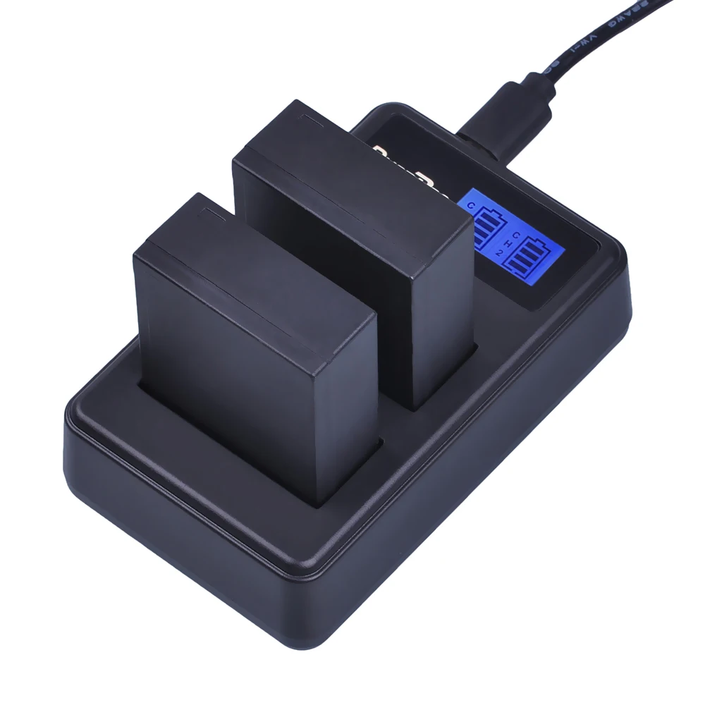 Двойное зарядное устройство DuraPro NP-W126 NP W126 NPW126 с ЖК-дисплеем USB для FijiFilm AX-1 AX-2 |