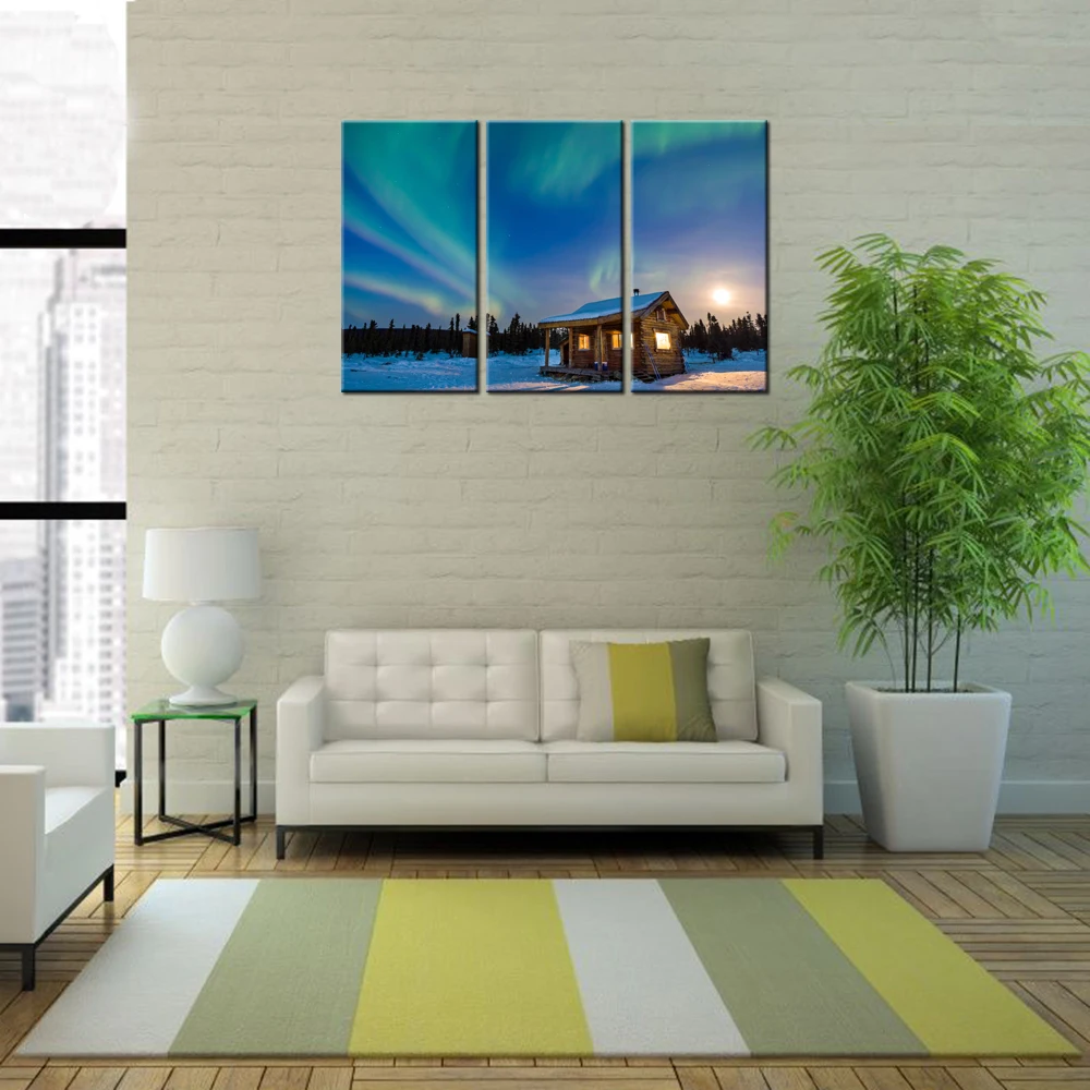 Аляска мечта Аврора декоративная картина для дома Северное сияние холст Декор HD