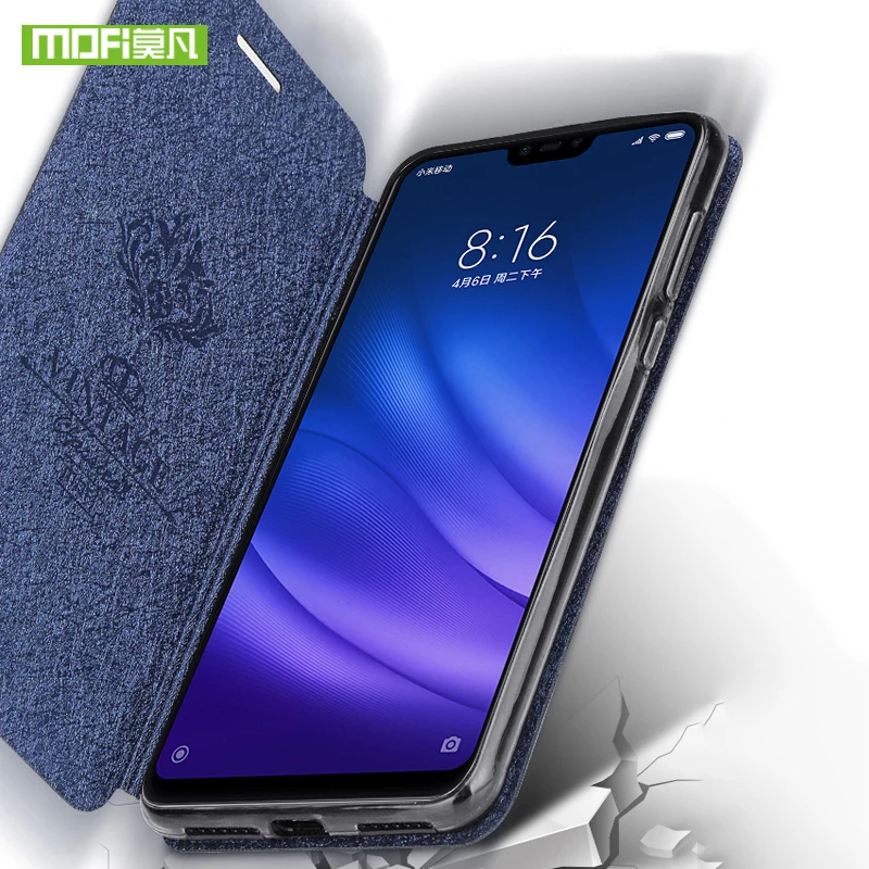 Для xiaomi 8 lite чехол для mi силиконовый роскошный флип кожаный Оригинальный MOFi 6 26 TPU