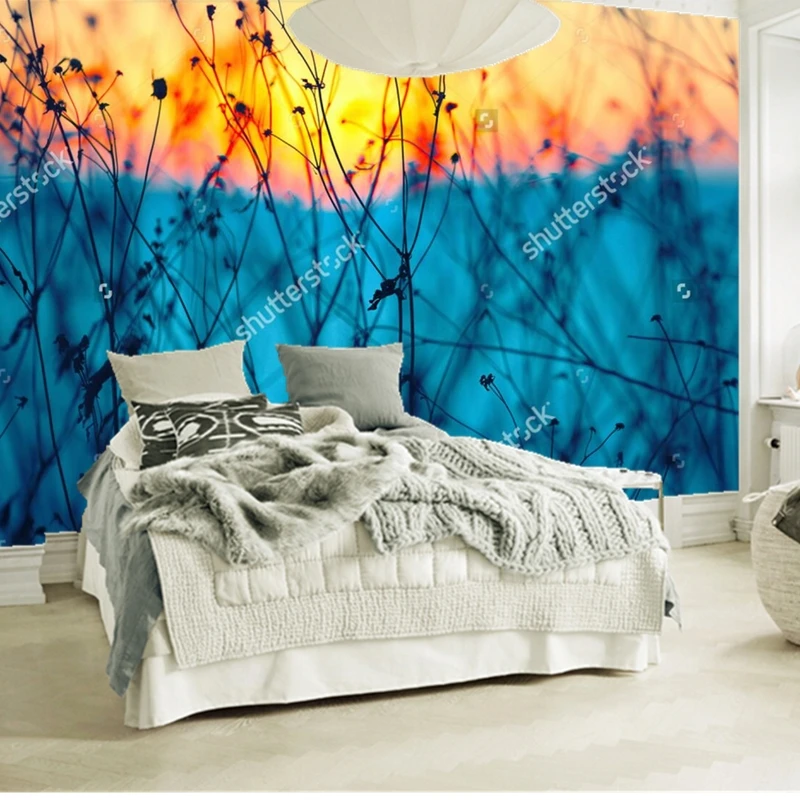 Пользовательские обои с природными пейзажами сушеный цветок фотообои для