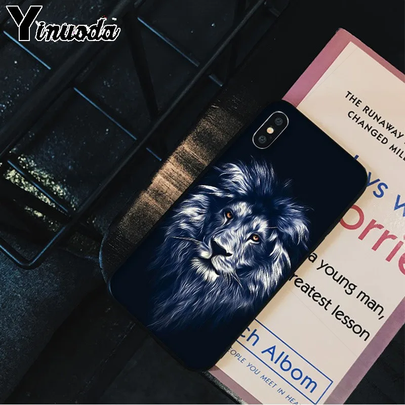 Yinuoda Animals The lion TPU Soft Silicone Phone Case Cover for iPhone X XS MAX 6 6S 7 7plus 8 8Plus 5 5S XR | Мобильные телефоны и