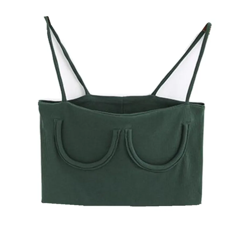 

Женский трикотажный топ на бретелях, с полумесяцем и вырезом лодочкой