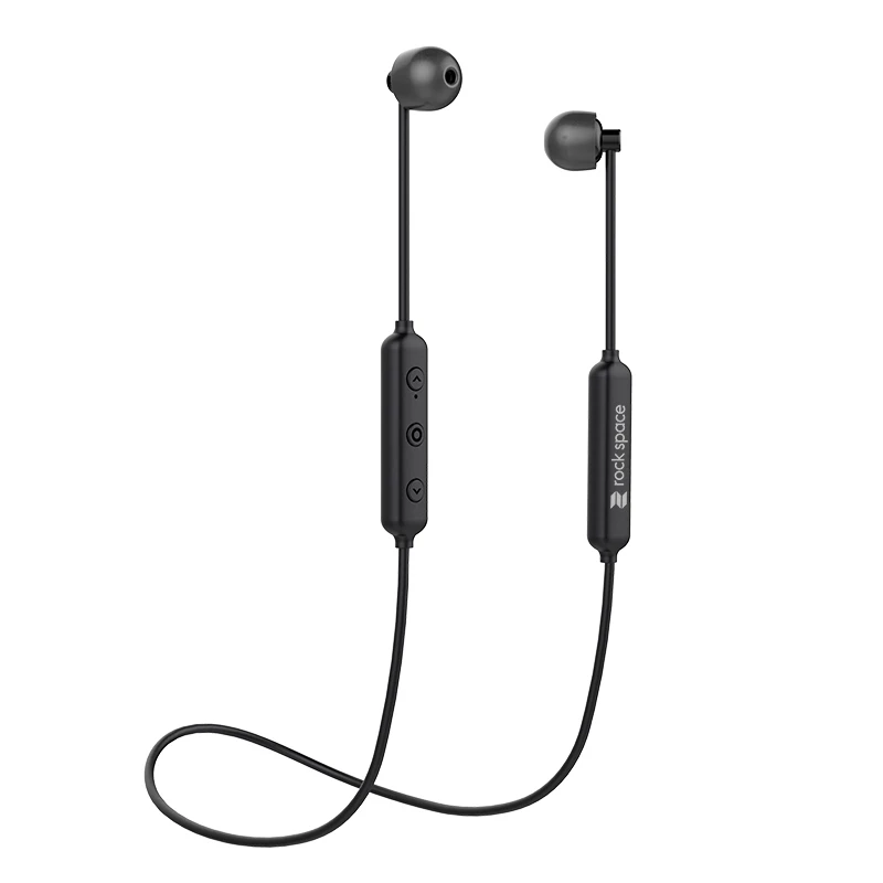 ROCK Магнитный аттракцион Bluetooth наушники гарнитура Водонепроницаемый с зарядным устройством Mic насыщенный бас гарнитура - Цвет: Black