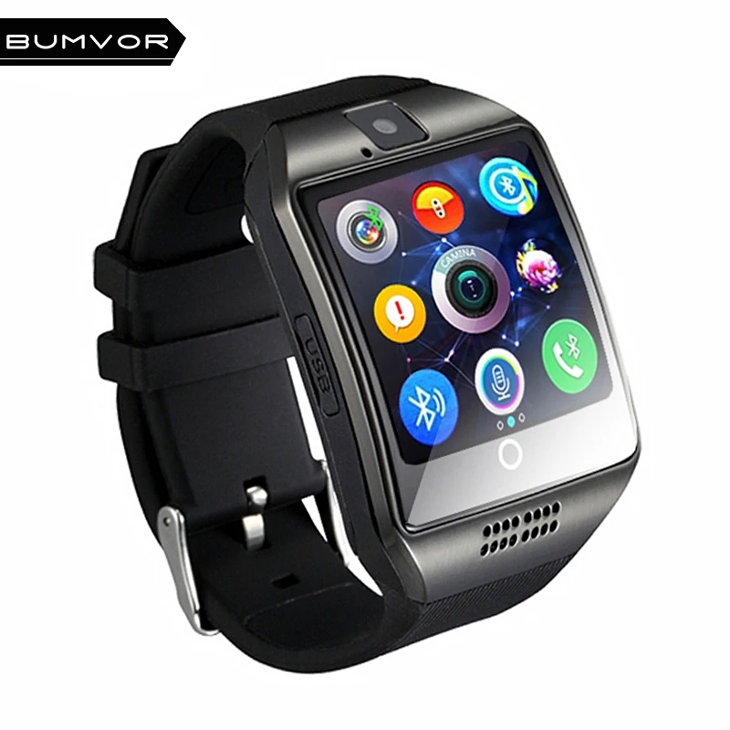 Смарт часы с Bluetooth умные Q18 Камера Facebook Whatsapp Twitter Синхронизация SMS Smartwatch Поддержка