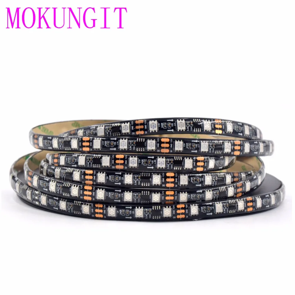 Mokungit 100M 20X5M DC12V WS2811 20 пикселей 60leds/M 5050 RGB SMD LED цифровая мечта цветная светодиодная
