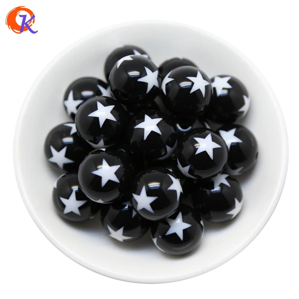 Choose Colors Fashion Bead 20mm 100pcs/lot Large Chunky Round Beads Star In Resin For DIY Jewelry Making | Украшения и аксессуары