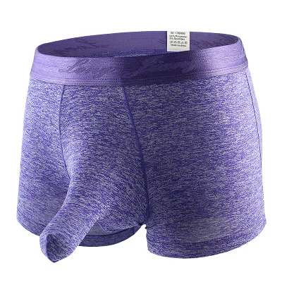 purple VANSTINBUM, слон, нос, мужское нижнее белье, полиэстер, чистый цвет, сексуальные трусы, трусы-боксеры дышащие, Cuecas, гей, с мешочком, трусы XXL - Цвет: purple