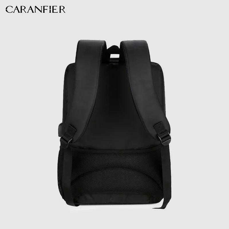 Мужские рюкзаки CARANFIER USB зарядное устройство для ноутбука школьные сумки мужские