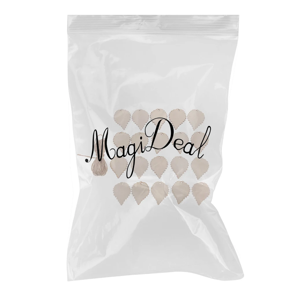 20 шт. деревянные бирки в форме листа резные висячие украшения | Дом и сад