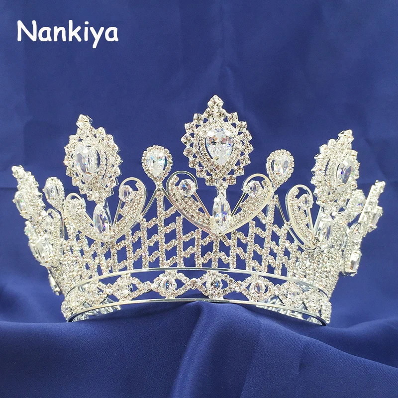 Nankiya 2018 яркая большая корона тиары Женская повязка на голову для принцессы
