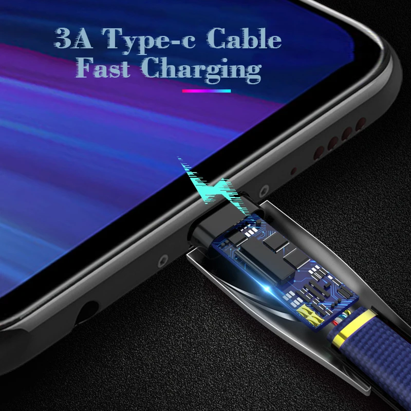 Suntaiho Тип usb C кабель для Xiaomi mi9 USB c-кабель samsung S10 провод быстрого заряда USB-C