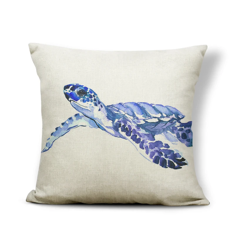 Океан черепаха Подушки Чехлы для мангала морских водорослей Наволочки