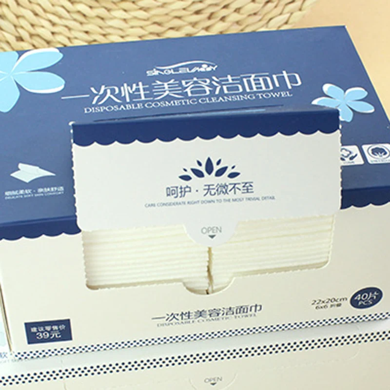 Одноразовое Хлопковое полотенце для лица салфетки путешествий макияжа