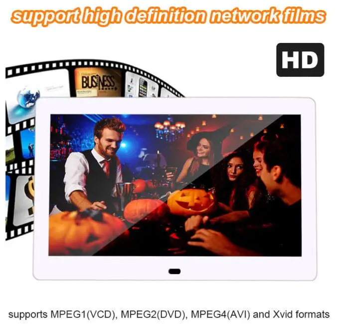 10 1 &quotHD Цифровая фоторамка мультимедийный плеер MP3 MP4 будильник для