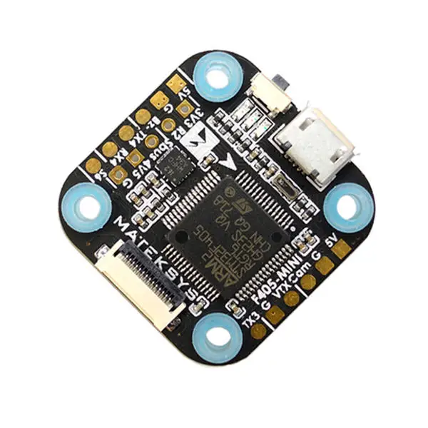 Мини-Контроллер полета Matek System F4 F405 интегрированный OSD 32K Gyro 32M Flash 20x20 мм для