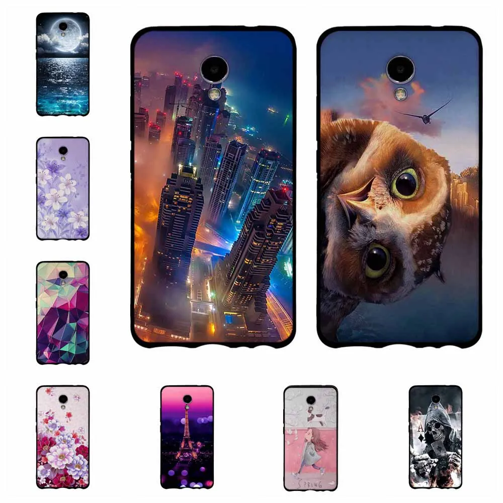 Soft Phone Case For Meizu M5 Note TPU Cover Note5 Cute Shell Back Protective Blue Charm Bumper | Мобильные телефоны и